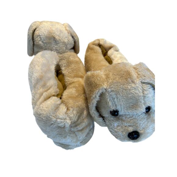 Funziez Fuzzy Dog Slippers Unisex Animal Print Cozy Winter Footwear SZ M - Picture 5 of 11